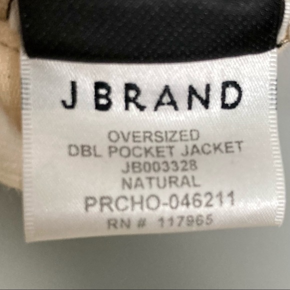 J Brand Oversized Double Pocket Jacket Women’s Size M Denim Boxy Fit Raw Hem - Picture 9 of 11